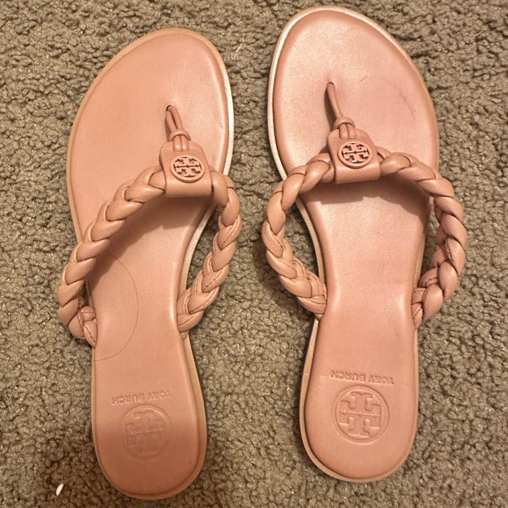 braided tory burch sandals